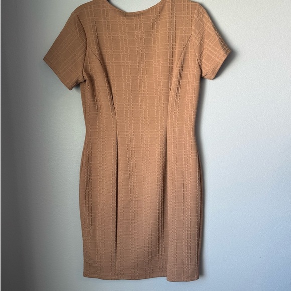 Enfocus Studio Tan Textured Mini Dress - Picture 4 of 5
